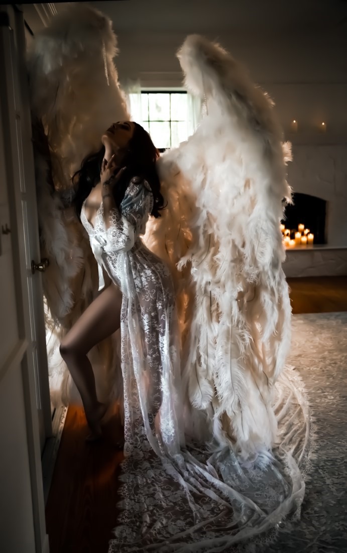 All Shades Of Blue - Marie Mckee & Lana A Longo Reveal Your Ethereal Beauty: A Guide to Boudoir Photography with Wings