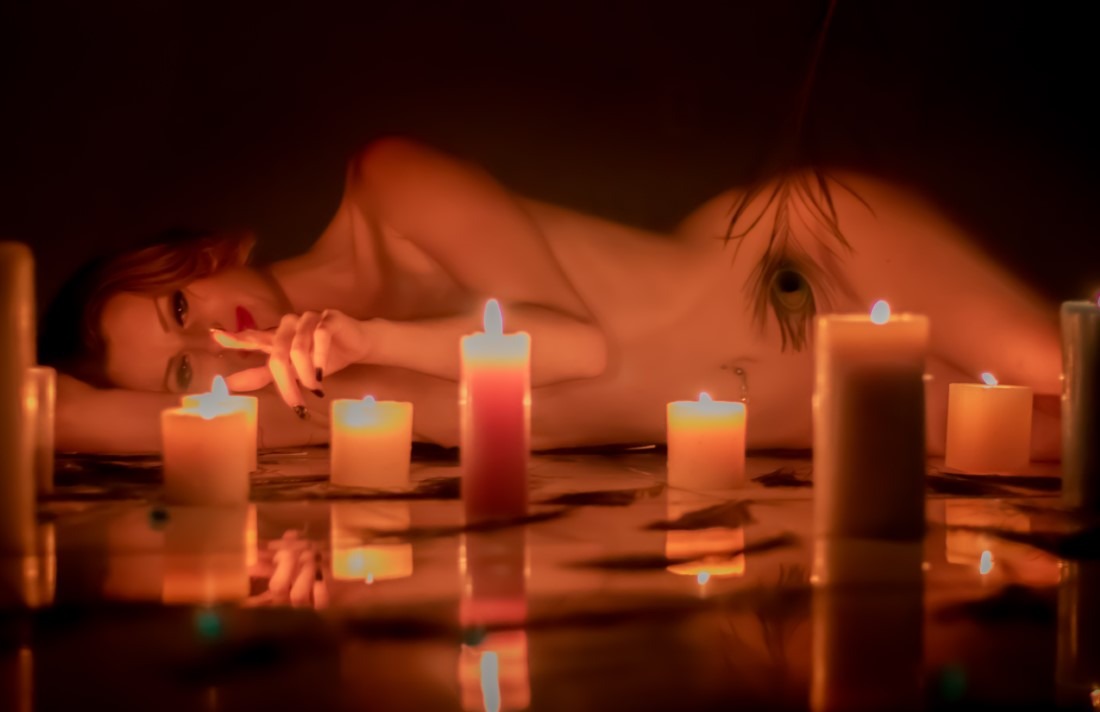 Candles For Crystal - Crystal Nicole & Bryan Christian Dahl Boudoir Props Ideas to Create a Comfortable & Sensual Atmosphere