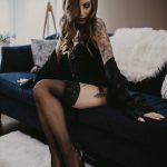 Confident Azlyn Miller Molly Childress 2 Boudoir Photography with Hosiery